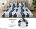 DF Premium Double Bed All Around Elastic Fitted Bedsheet with 2 Pillow Covers | 360° Elastic Grip | Soft Cotton