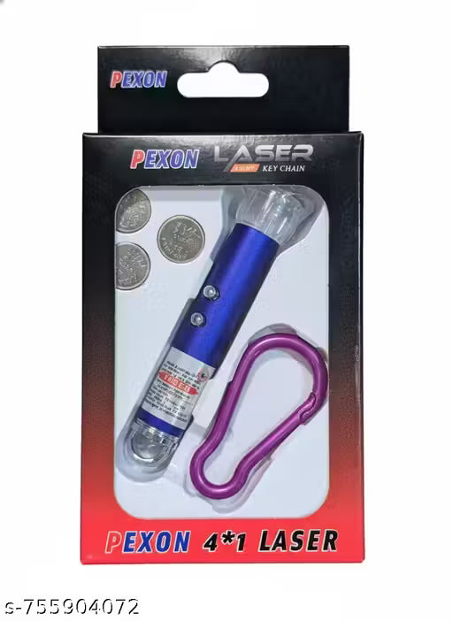 SRO 3-in-1 Red Laser Pointer with LED Flashlight & Disco Flash Light Keychain – Powerful Beam for Presentations, Office & Kids Play