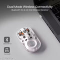 Portronics Toad 8 Transparent Wireless Bluetooth Mouse with Dual Wireless (BT + 2.4 GHz), Rechargeable Battery,