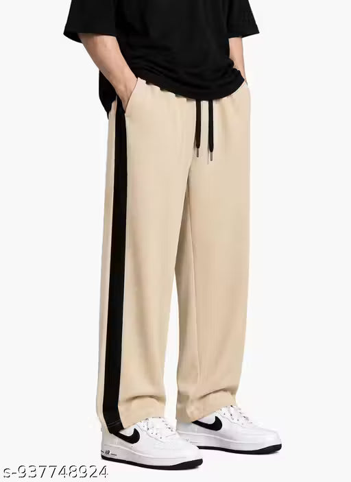 Men's Track Pants, Side Stripe Track Pants, Joggers for Men, Men's Lowers, Streetwear Pants for Men, Black Track Pants