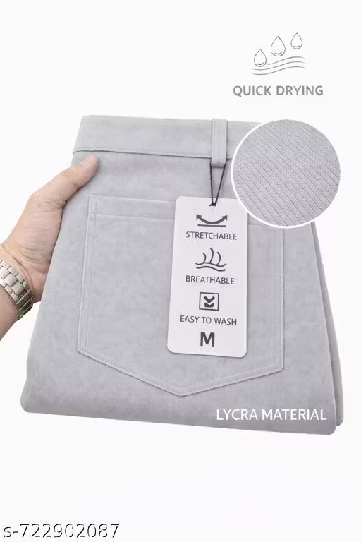Lycra Blend Designer Latest Trending Formal Trousers For Man