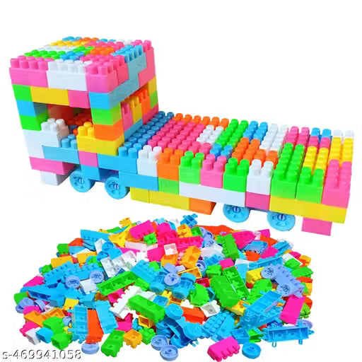 100 Pcs Buildings Block Games For Kids, 100 Block Available With Multicolor ( Education Skill Development Puzzle )
