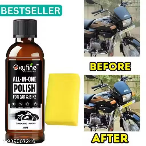 Oxyfine Chemicals All-in-One Polish – Cleans, Shines & Protects in One Step (200ML)