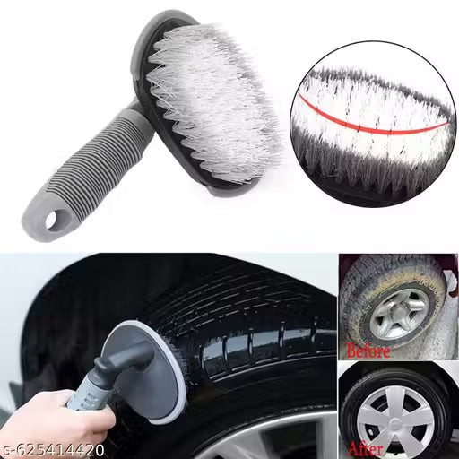 MT- Car Tyre Cleaning Brush Scrubber with Antislip Handle Multi-Functional SUV Tire Wheel Rim Hub Washing Cleaner