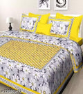 Jaipuri printed 160 TC 100 % cotton Double bed bedsheet with 2 pillow cover