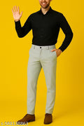 Lower for Men Under 300rs|Silver Lycra Casual Trousers