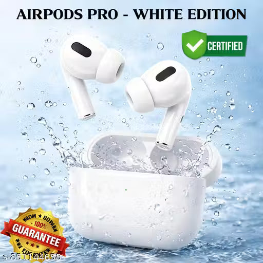 Snug Fit Airbud Pro White | TWS Bluetooth Earpods With Mic | BT 5.3 Chip | IPX5 Waterproof | True Wireless Earbuds