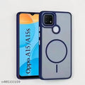 OPPO A15 Compatible with Mag-Safe Smoke Back | Shockproof Design | Hard Transparent Back Case