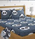 Super Soft Glace Cotton All Round Elastic Fitted Double Bed Bedsheet with 2 Pillow Covers