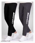 Stylish Lycra track pant for men pack of 2 lower (black & grey)