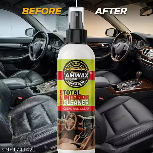 Amwax Multipurpose Car Interior Cleaner & Polish For Leather & Vinyl / Seat Cover / Dashboard high Gloss High Shine (200ml)