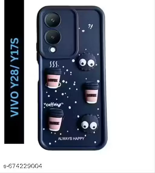 VIVO Y17S/ Y28 Cute Fun Cartoon 3D Ball Coffee Silicone Case | Body Protection | Camera Protection | Shock Proof |