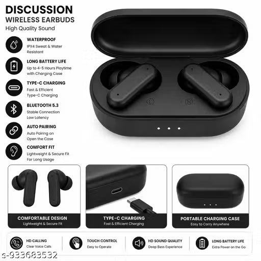 Wireless Bluetooth Earbuds with Charging Case