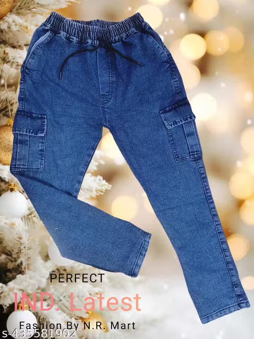 Exclusive Fashion By NR. Mart Jogger Pant ||Denim Fabric||For Men&Boys||Trendy Product