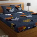 Glace-Cotton Bedsheet For Double Bed With 2 Pillow Covers
