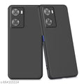 Trisha Creation Silicone Back Cover for Oppo A57 5G, Soft-Touch Phone Back Cover for Oppo A 57 ( Black )