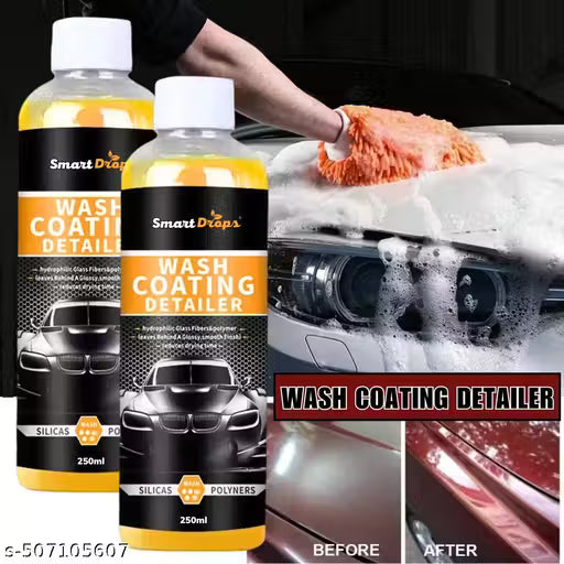 Liquid Car Polish & Protector – Long-Lasting Shine for Paint, Dashboard, Chrome, Leather, Tyres & Headlights - 250ml(Pcs-2)