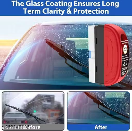 Car Glass Oil Film Cleaning Brush Automotive Glass Cleaning Tool with Hydrophobic Coating Cleaner for Windshield, Improves Clarity and Visibility, Removing Oil Film, Dirt, Grime