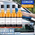 Windshield Cleaner & Oil Film Remover Automobile Glass Oil Film Cleaning Agent | Enhances Clarity & Removes Water Spots | Glass Coating & Cleaning Solution, Pack of 4 x 100ml