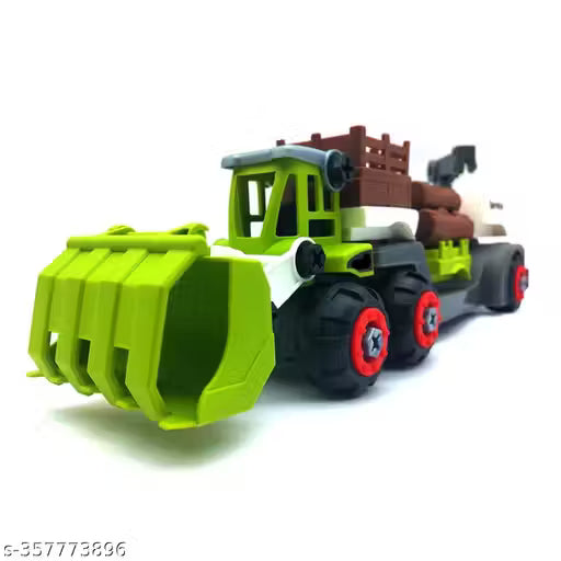 JVTS Friction Powered 3 in 1 Farm Truck with Screwdriver for Kids Boys Assembly Toy