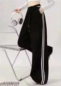 @Trendy Black 2 patti lycra trouser for woman for summer and daly used stylesh korian trouser (pack of 1)