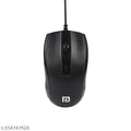 Portronics Toad 10 Wired Optical Mouse with 1600 DPI Resolution,1.5 m Cable Length, USB Interface(Black)