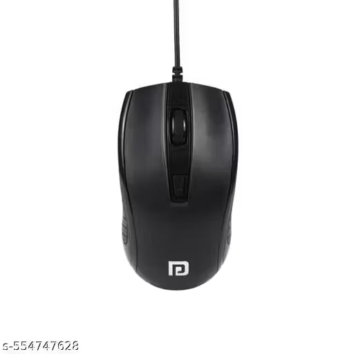 Portronics Toad 10 Wired Optical Mouse with 1600 DPI Resolution,1.5 m Cable Length, USB Interface(Black)