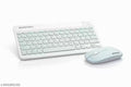 G2800 Wireless Keyboard Mouse Combo | Bluetooth + 2.4GHz | Rechargeable | Slim Compact Design |(Blue Color)