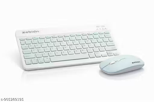 G2800 Wireless Keyboard Mouse Combo | Bluetooth + 2.4GHz | Rechargeable | Slim Compact Design |(Blue Color)