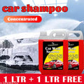 Chamkalo Car Wash Shampoo With Added Silicones For Spot Cleaning Better Shine After Wash - 1 LTR+1LTR Free