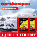 Chamkalo Car Wash Shampoo With Added Silicones For Spot Cleaning Better Shine After Wash - 1 LTR+1LTR Free