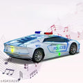 Police Car with Lights and Sound | Pull Back Vehicles | Friction Power Toy | Trucks for 3+ Years Old Kids Boys Girls | Multicolor | (Police Car)