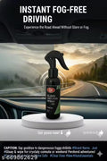 Oil Film Cleaning & Glass Cleaner Anti-Fog Spray | Windshield Defogger & Stain Remover & Exterior | Anti-Mist, Oil Stain Remover for Car Windows, Glass