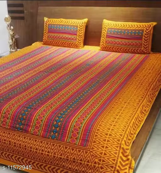 Best Jaipuri 100% Cotton Double Bedsheet with 2 Pillow cover and Single Bedsheet with 1 Pillow cover