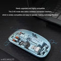 TRANSPARENT WIRELESS MOUSE Creative Fully Transparent Mouse Bluetooth-Compatible Wireless Tri-mode Mute Led Lamp Type-c Mice 2400 dpi Intelligence Mouse