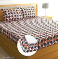 1 Double Elastic Fitted 360'' Elastic Bedsheet with two matching Pillow covers