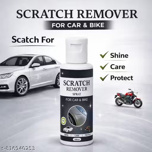 Car Scratch & Swirl Remover – 100ml Advanced Paint Restoration Liquid | Removes Minor Scratches, Scuff Marks & Swirl Lines | Restores Gloss & Shine for Cars & Bikes | Includes Applicator Sponge (pack of 1)