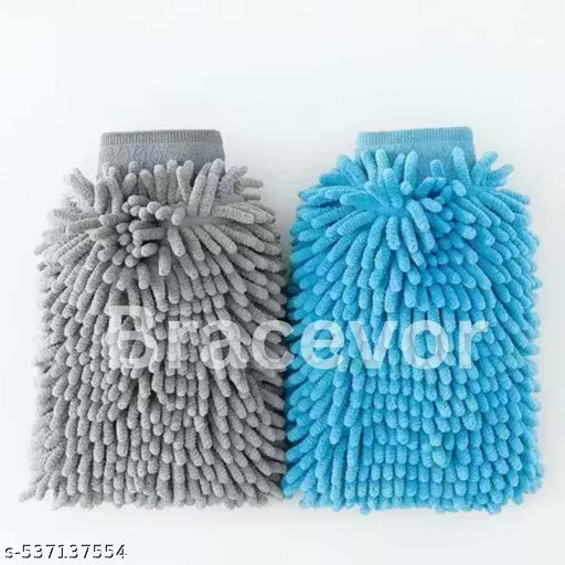 Cryzone Microfiber Cleaning Gloves (Pack of 2, Multicolor)