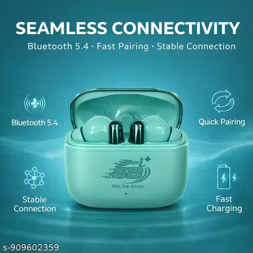 i+ SB SonicPods Pro Wireless Earbuds with ANC & ENC | Premium Sound | Long Battery Backup | Touch Control | Bluetooth 5.3 | Fast Charging Case