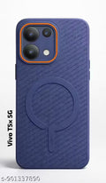 Stylish Vivo T5x 5G Back Cover | Luxury Carbon Fiber Texture Case | Fingerprint Resistant