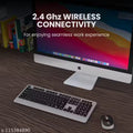 Portronics Key5 Combo Multimedia Wireless Keyboard & Mouse Set/Combo, 2.4 GHz Wireless, Noiseless Keys(Grey)