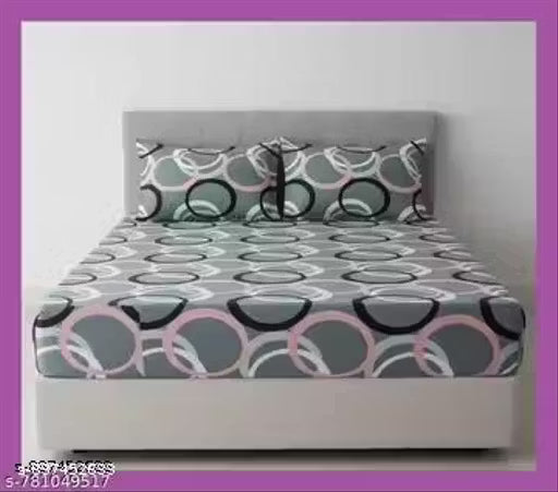 Bedsheet All Around Fitted Elastic Bedsheet With 2 Pillow Covers