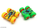 MIHAR (Pack of 2 Multicolor) Double-Sided Mini Tumbling Toy Fun Car, Inertia Safety, Crash-Resistant, Anti-Fall Kids Car Combo Set