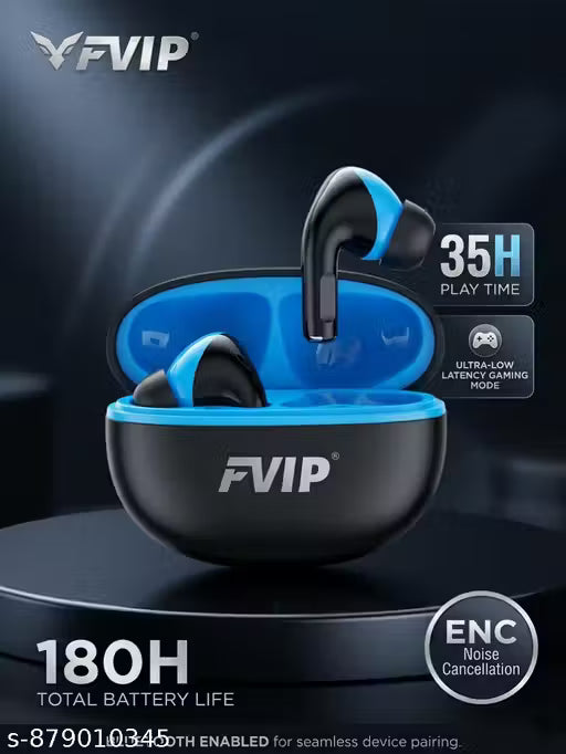 Bluetooth Earbuds, High-quality sound, Long battery life, Touch control earbuds Comfortable fit, Premium design, Navy Blue