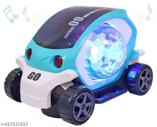 Kidoyz Future 09 Musical Stunt Car Rotate 360° with Flashing Light & Music - Multicolor
