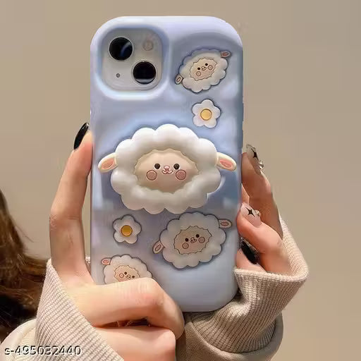 Elevate Soft Sheep Design Case Cover for i Phone 13, 3D Cute Cartoon Design Full Protective Case for i-Phone 13