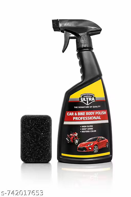 Car & Bike Silky Shine Body Liquid Polish (350ML) with Foam Applicator Pad