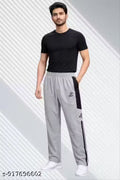 Relaxed men track pants | track SOLID men track pants | men's polyester track pant | men's track pants