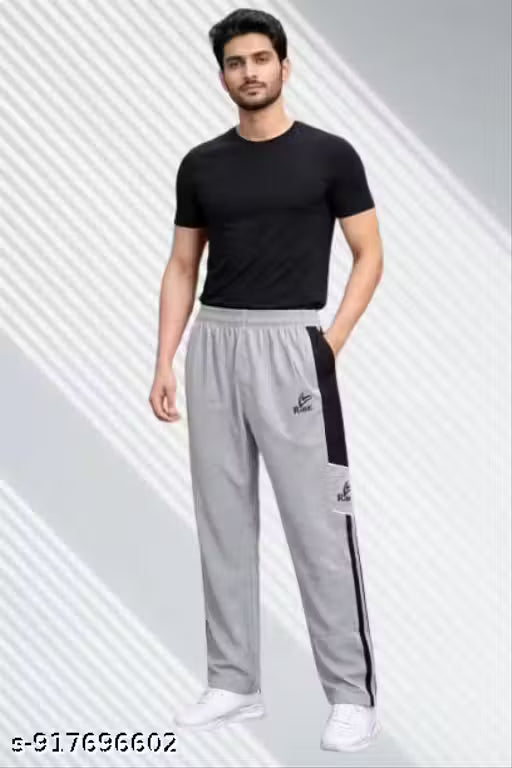 Relaxed men track pants | track SOLID men track pants | men's polyester track pant | men's track pants