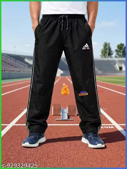 Men Stylish Black Track Pant Comfortable Lower